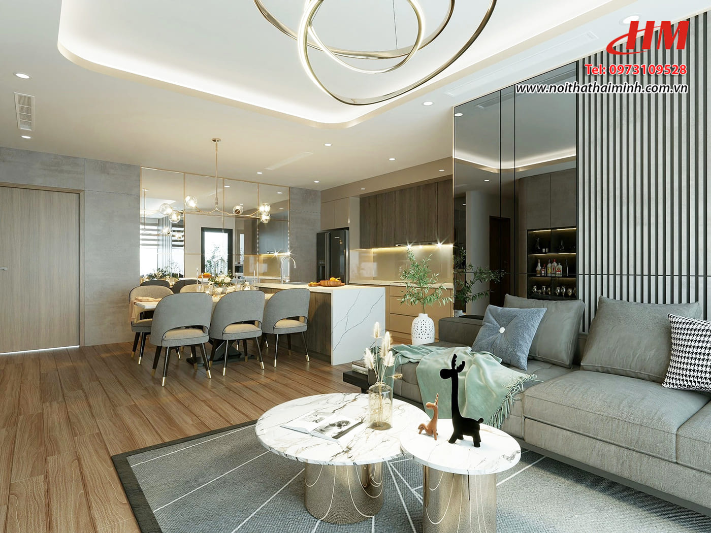 Tủ bếp nhựa cao cấp hiện đại liền kề phòng khách siêu sang - TB232 Tủ bếp nhựa cao cấp hiện đại liền kề phòng khách siêu sang - TB232