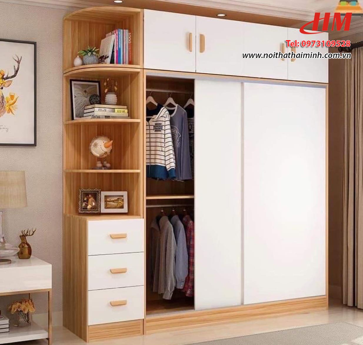 Tủ quần áo nhựa cao cấp thiết kế siêu sang - TQA101