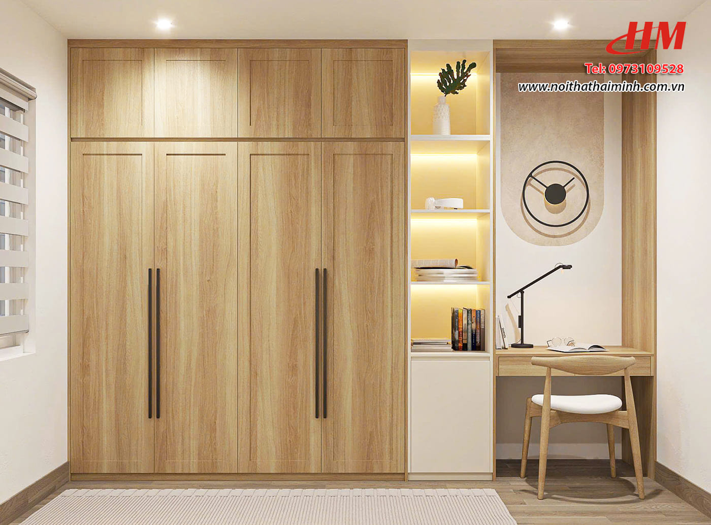 Tủ quần áo nhựa cao cấp thiết kế kịch trần vân gỗ siêu sang - TQA102